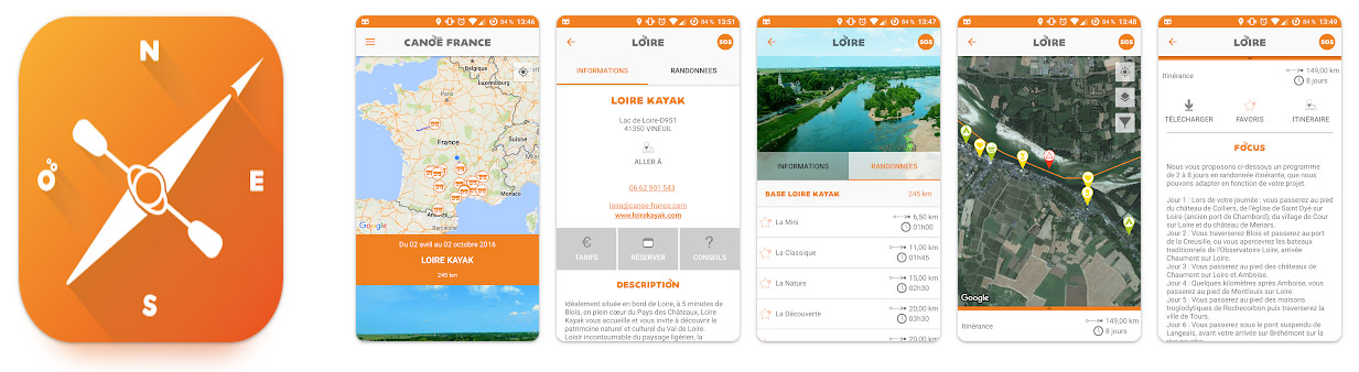 Canoë France l’application Canoë France l'application
